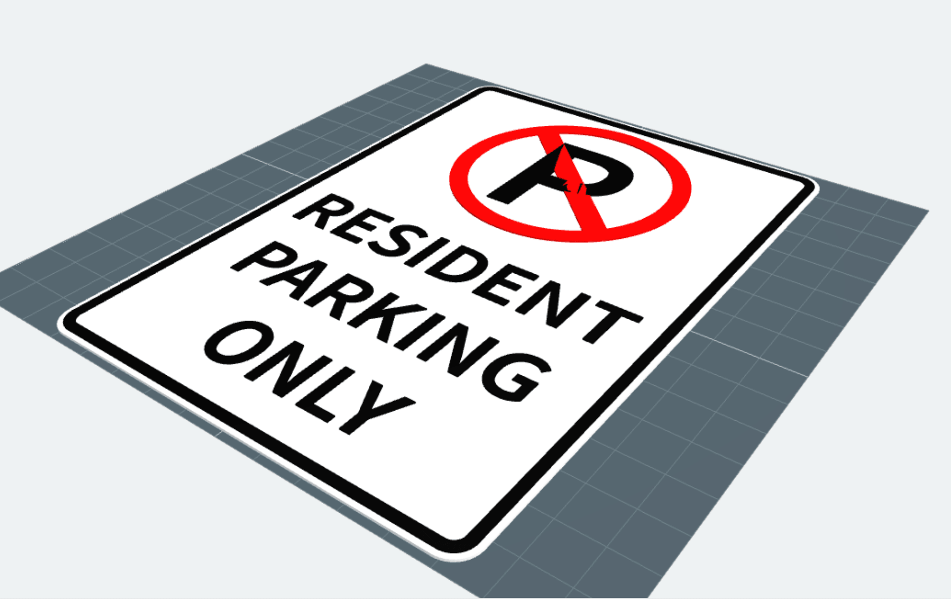 No parking sign with the text "resident parking only"